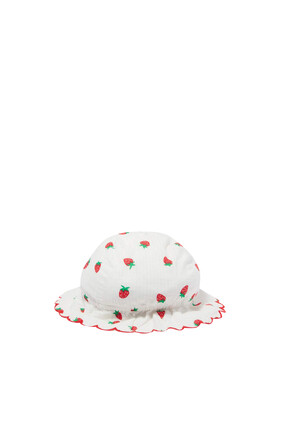 Strawberry-Print Hat